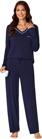 KIFOVEN Women’s Pajamas Set 2 Pieces Long Sleeve Sleepwear with Pants Cotton Pjs Lounge Set in Saudi Arabia