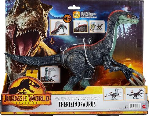 Mattel Jurassic World Dominion Sound Slashin Therizinosaurus Dinosaur Action Figure Toy with Attack Feature and Sounds in Saudi Arabia