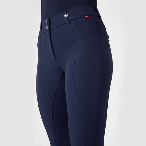 HORZE B Vertigo Davina Women's Mid-Rise Breathable Knee Patch Breeches with Phone Pockets in Saudi Arabia