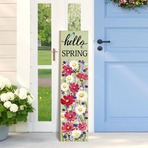 Halloween Front Porch Sign Day of the Dead Wooden Sign Dia De Los Muertos Sugar Skull Welcome Sign, Fall Porch Sign for Front Door Decorations, Lawn Decor Garden Hanging Signs Wall Sign 31.5"H in Saudi Arabia