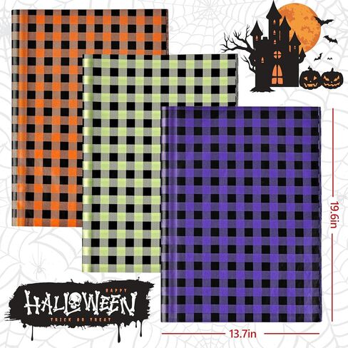 NACHLYNN 90 Sheets Halloween Tissue Paper Bulks 14 x 20inch Black White Pumpkin Cobweb Bat Gift Wrapping Paper Scary Horror Decorative Wrap Tissue for Halloween Party Decorations Crafts in Saudi Arabia
