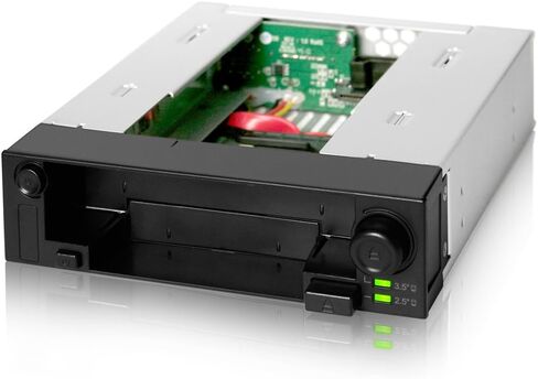 ICY DOCK 2 Bay 2.5" & 3.5" SATA HDD/SSD Hot Swap Mobile / Caddy / Docking for External 5.25" Bay | DuoSwap MB971SP-B in Kuwait