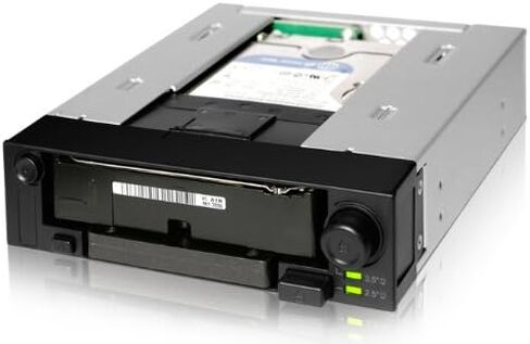 ICY DOCK 2 Bay 2.5" & 3.5" SATA HDD/SSD Hot Swap Mobile / Caddy / Docking for External 5.25" Bay | DuoSwap MB971SP-B in Kuwait