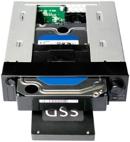 ICY DOCK 2 Bay 2.5" & 3.5" SATA HDD/SSD Hot Swap Mobile / Caddy / Docking for External 5.25" Bay | DuoSwap MB971SP-B in Kuwait