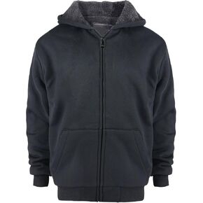 Boys Sherpa Hoodie Zipper Sports Warm Youth Fleece Jacket in Kuwait