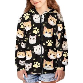 Girls' Fashion Hoodies & Sweatshirts Size 6-16 Lightweight Zip Up Hoodie Casual Long Sleeve Jacket
