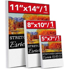 4 Packs Square Canvases for Painting with 4"x 4", 6"x 6", 8"x 8", 10"x 10", Painting Canvas for Oil & Acrylic Paint