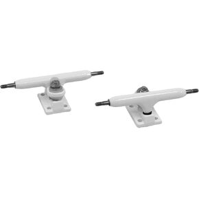 Teak Tuning Prodigy Fingerboard Trucks with Upgraded Lock Nuts, Silver Chrome Colorway - 32mm Wide - Includes Teal Pro Duro 61A Bubble Bushings in Kuwait