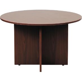 Boss Office Products 42 in Round Table in Mahogany