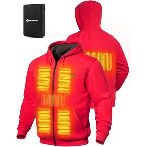 Heated Hoodie Sweater for Men Women, with 12V 20000mAh Battery Pack, Heated Sweatshirt Work Jacket