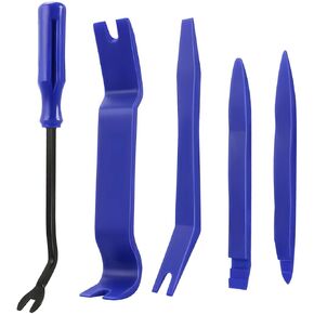 5 Pcs Auto Trim Removal Tool Kit for Car Door Clip Panel & Car Dash Radio Audio & Audio Dashboard Dismantle (Red)