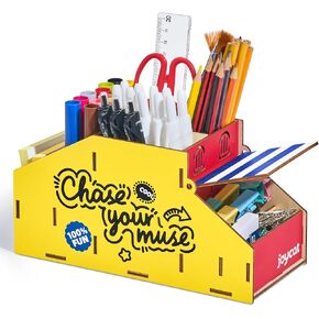 Wooden Pen Holder Pencil Holders, Desk Decor Organizers and Accessories with 3 Compartments for Office Supplies,School,Home,Classroom Organization for Women Kids