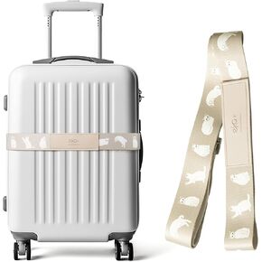 Luggage Straps for Suitcases,Adjustable Luggage Elastic Belt, Travel Essentials for Airport,Station, Vibrant Designs, Floral Garden