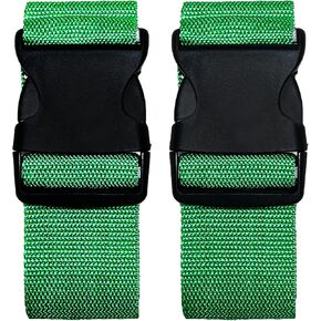 2 Pack Luggage Straps, Bright Colors Adjustable Suitcase Belts with Quick Release Buckle (GreyPink)