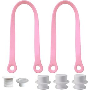 Replacement Straps with 4 Screw Buttons for Original L/XL Bogg Bag, Replacement Handles for Rubber Beach Bag, EVA Bag Strap Replacement, Bogg Beach Bag Repair Kit (Leopard)