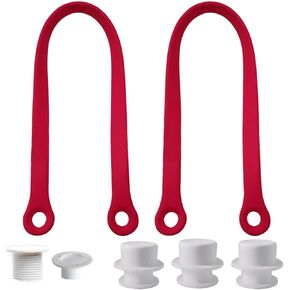 Replacement Straps with 4 Screw Buttons for Original L/XL Bogg Bag, Replacement Handles for Rubber Beach Bag, EVA Bag Strap Replacement, Bogg Beach Bag Repair Kit (Leopard)
