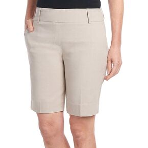 Hilary Radley Women's Pull On Mid Rise Stretch Comfort Bermuda Short