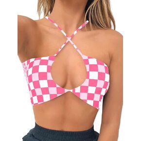 krtwrnt Women‘s Festival Outfits Sexy Concert Crop Top