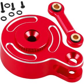 RC 23T Spline Direct Mount Servo Saver w/Fix Link Upgrades Part for 1/10 Big Rock/Granite/Senton/Vorteks 3S BLX,Kraton/Outcast 4S BLX,1/8 Infraction/Typhon/Vendetta 3S BLX,Red