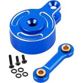 RC Direct Mount Servo Saver 23T Spline Upgrades Part for 1/10 Big Rock 3S BLX,Granite/Senton/Vorteks 3S BLX &Mega550,Kraton/Outcast 4S BLX,Alloy Servo,Replace ARA340181,Navy Blue