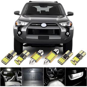 استبدال مجموعة الإضاءة الداخلية BMT xms LED لسيارة Toyota 4Runner 2010-2023، لمبة LED داخلية بيضاء ساطعة 6000K، 18 قطعة