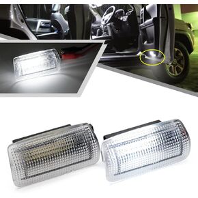 2 قطعة LED باب المجاملة ضوء لتويوتا 4Runner كامري بريوس تندرا سيينا أفالون لكزس IS ES GS LS RX GX LX مدعوم من عالية الطاقة SMD زينون الأبيض LED خطأ مجاني