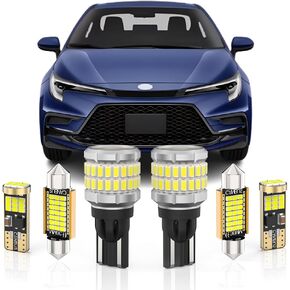 استبدال مجموعة الإضاءة الداخلية BMT xms LED لسيارة Toyota Corolla 2009-2023,6000K مصابيح LED بيضاء رائعة للسيارة + 921 لمبة LED للأضواء العكسية، 12 قطعة