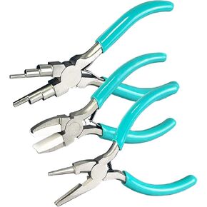 C&T 3-Piece Jewelry Pliers Set, Jewelry Making Tools Kit, Micro Jewelry Pliers Set, Jewelry Making Supplies, Pliers set for jewellery making bead winding and shaping wire DIY Crafts