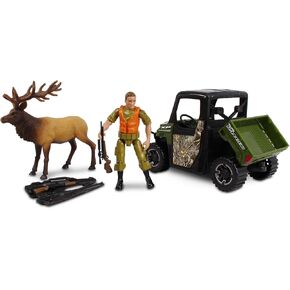 NKOK 1:18 Realtree 6 Piece RT Polaris Ranger Elk Hunting Playset (Colors May Vary), Allows Children to Pretend Play and Use Their Imagination, for Ages 3 and up