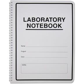 BookFactory Carbonless Lab Notebook (Scientific Ruled Format), 50 Sets of Pages - 100 Sheets Total - Duplicator [Wire-O Bound] (LAB-050-WTR-D)