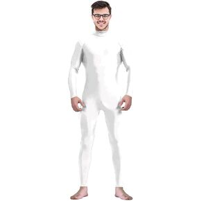VSVO Men's and Women's Spandex Costume Bodysuit One Piece Unitard Solid Stretch Party Cosplay Halloween Zentai Suit