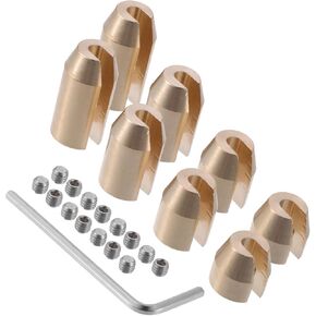 ACROPIX Rear/Brass Wheel Spoke Balance Weights Refill/with Wrench/Durable/Metal / 8pcs/Set/Gold Tone/for Motorcycle Car Parts