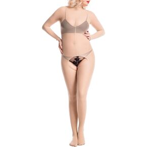 HTRUIYA Women for Body Stockings Long Sleeve Sexy Body Stocking Sheer Nylon Catsui Full Body Stocking Sexy Tights