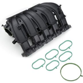 MITZONE Engine Intake Manifold with Gasket Compatible with 2006-2014 Volkswagen Beetle Convertible Golf Jetta Wagon Passat Rabbit SportWagen 2.5L 5 Cylinder Part# 07K133201M 07K133201F 07K133201K