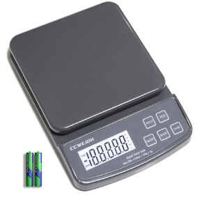 Postal Scales 6.6lbs 3kg/0.1g High Precision Food Scale for Kitchen with Hold,Tare and PCS,Portable Shipping Scale for Packages, Small Kitchen Business,Jewelry,Batteries Included （Grey6.6lbs/0.1g）