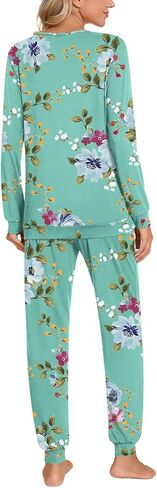 Anydoll Womens Pajamas Sets 2 Piece Lounge Set Long Sleeve Pjs Fall Joggers Pants Sleepwear with Pockets in Saudi Arabia
