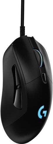 Logitech G403 Hero 25K Gaming Mouse, Lightsync RGB, Lightweight 87G+10G optional, Braided Cable, 25, 600 DPI, Rubber Side Grips, Black, 4.9" x 2.7" x 1.7" in Saudi Arabia