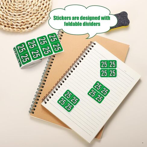 500pcs 2025 Stickers, File Folder Year Labels 2025 Number Year Stickers 3/4x1-1/2 Inch 25 Year Labels Colored Self Adhesive Year Stickers 2025 for End Tab File Folders Office Supplies(Dark Green) in Saudi Arabia