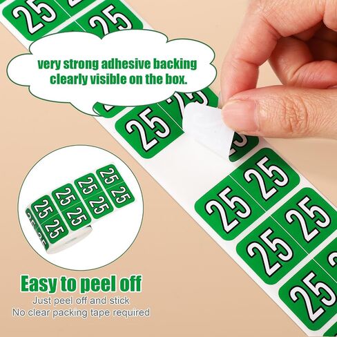 500pcs 2025 Stickers, File Folder Year Labels 2025 Number Year Stickers 3/4x1-1/2 Inch 25 Year Labels Colored Self Adhesive Year Stickers 2025 for End Tab File Folders Office Supplies(Dark Green) in Saudi Arabia