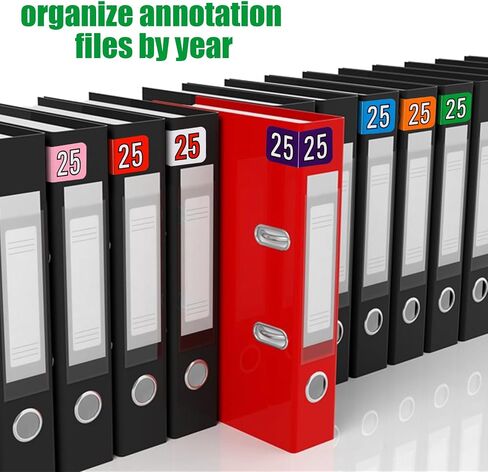 500pcs 2025 Stickers, File Folder Year Labels 2025 Number Year Stickers 3/4x1-1/2 Inch 25 Year Labels Colored Self Adhesive Year Stickers 2025 for End Tab File Folders Office Supplies(Dark Green) in Saudi Arabia