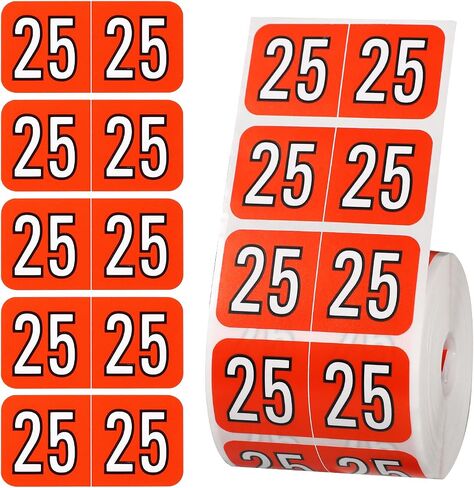 500pcs 2025 Stickers, File Folder Year Labels 2025 Number Year Stickers 3/4x1-1/2 Inch 25 Year Labels Colored Self Adhesive Year Stickers 2025 for End Tab File Folders Office Supplies(Dark Green) in Saudi Arabia