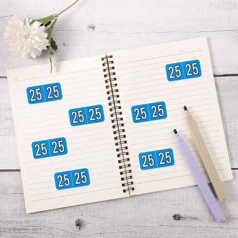 500pcs 2025 Stickers, File Folder Year Labels 2025 Number Year Stickers 3/4x1-1/2 Inch 25 Year Labels Colored Self Adhesive Year Stickers 2025 for End Tab File Folders Office Supplies(Dark Green) in Kuwait