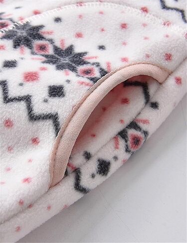 Kids Printed Polar Fleece Jacket Toddler Baby Boys Girls Autumn Winter Warm Sherpa Lining Outerwear Soft Lightweight in Kuwait