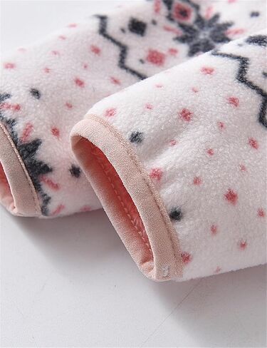 Kids Printed Polar Fleece Jacket Toddler Baby Boys Girls Autumn Winter Warm Sherpa Lining Outerwear Soft Lightweight in Kuwait
