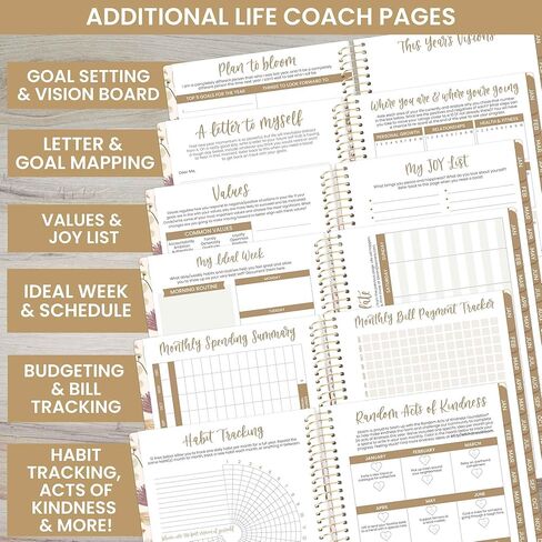 مخططات يومية من بلوم 2025 مخطط يوم السنة التقويمية (يناير 2025 - ديسمبر 2025) - 5.5 بوصة × 8.25 بوصة - كتاب منظم جدول الأعمال الأسبوعي/الشهري مع ملصقات وإشارة مرجعية - حديقة الفراشات in Kuwait