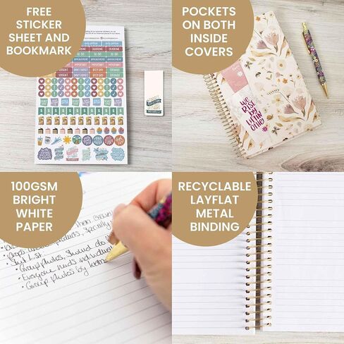 مخططات يومية من بلوم 2025 مخطط يوم السنة التقويمية (يناير 2025 - ديسمبر 2025) - 5.5 بوصة × 8.25 بوصة - كتاب منظم جدول الأعمال الأسبوعي/الشهري مع ملصقات وإشارة مرجعية - حديقة الفراشات in Kuwait