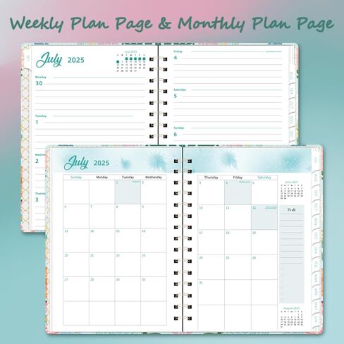 2025 Daily Planner, 12 - Month Daily Weekly Monthly Planner for Women/Men, 8.5" X 6.1" Student Planner, School Planner, Romantic Flower Christmas Gift for Women (Flowers) in Saudi Arabia