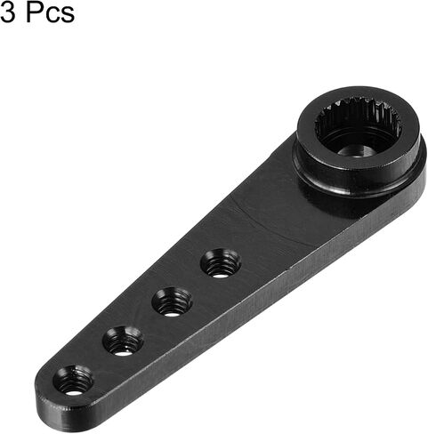MECCANIXITY 3 Pcs Aluminum Servo Horn Long 25T Steering Arm 37mm Length Black Suitable for DIY RC Car/Boat/AirplanesBoat Model Accessories in Saudi Arabia