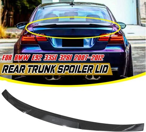 جناح سبويلر خلفي لسيارات BMW E92 3 Series سيدان 335i 335xi 335is 335i 328i 328xi M3 جناح سبويلر حقيبة السيارة من الياف الكربون 2007-2013 in Kuwait