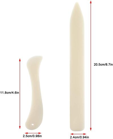 2PCS/Set White Genuine Bone Folder Paper Creaser Crafting Scrapbooking Tool for DIY Handmade Leather Burnishing Bookbinding Cards and Paper Crafts in Saudi Arabia